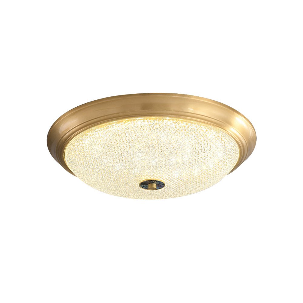 Pendantlightie-Modern Dimmable Three-Color Led Bowl Flush Mount Ceiling Light-Flush Mount-Gold-