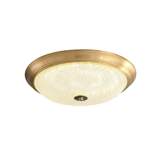 Pendantlightie-Modern Dimmable Three-Color Led Bowl Flush Mount Ceiling Light-Flush Mount-Gold-