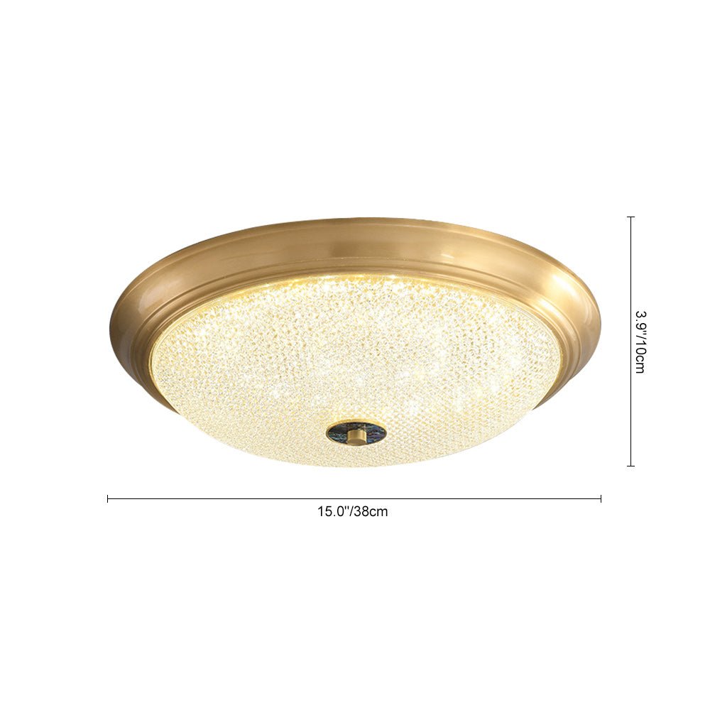 Pendantlightie-Modern Dimmable Three-Color Led Bowl Flush Mount Ceiling Light-Flush Mount-Gold-