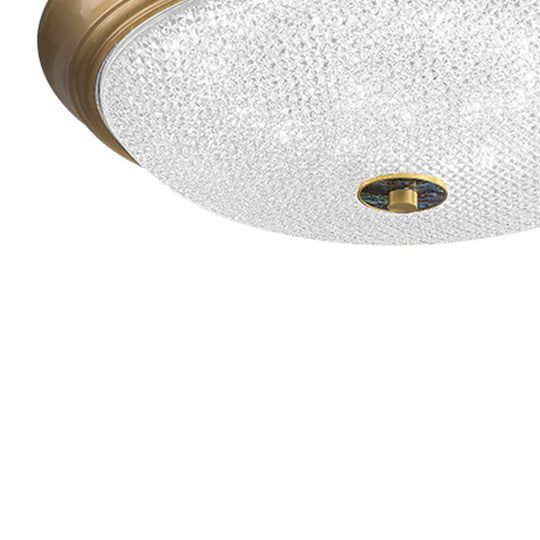 Pendantlightie-Modern Dimmable Three-Color Led Bowl Flush Mount Ceiling Light-Flush Mount-Gold-