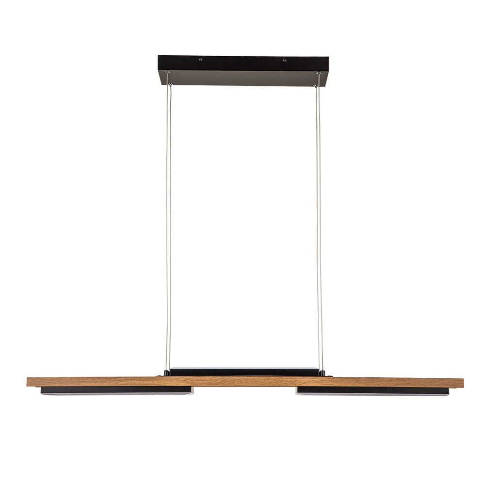 Pendantlightie - Modern Farmhouse 2 - Light Linear Led Rectangle Wood Pendant Light - Pendants - Warm White Light -