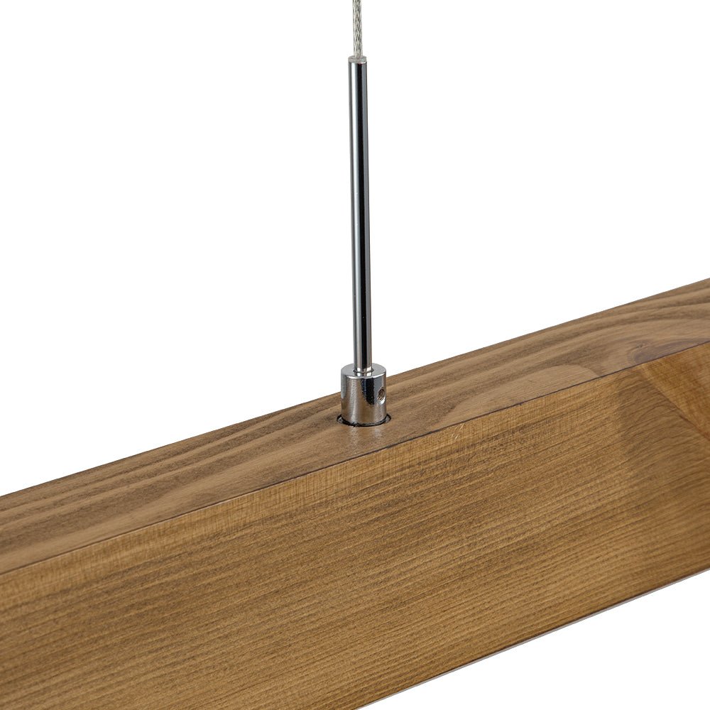 Pendantlightie-Modern Farmhouse Wood Linear Led Pendant-Pendants-Walnut-