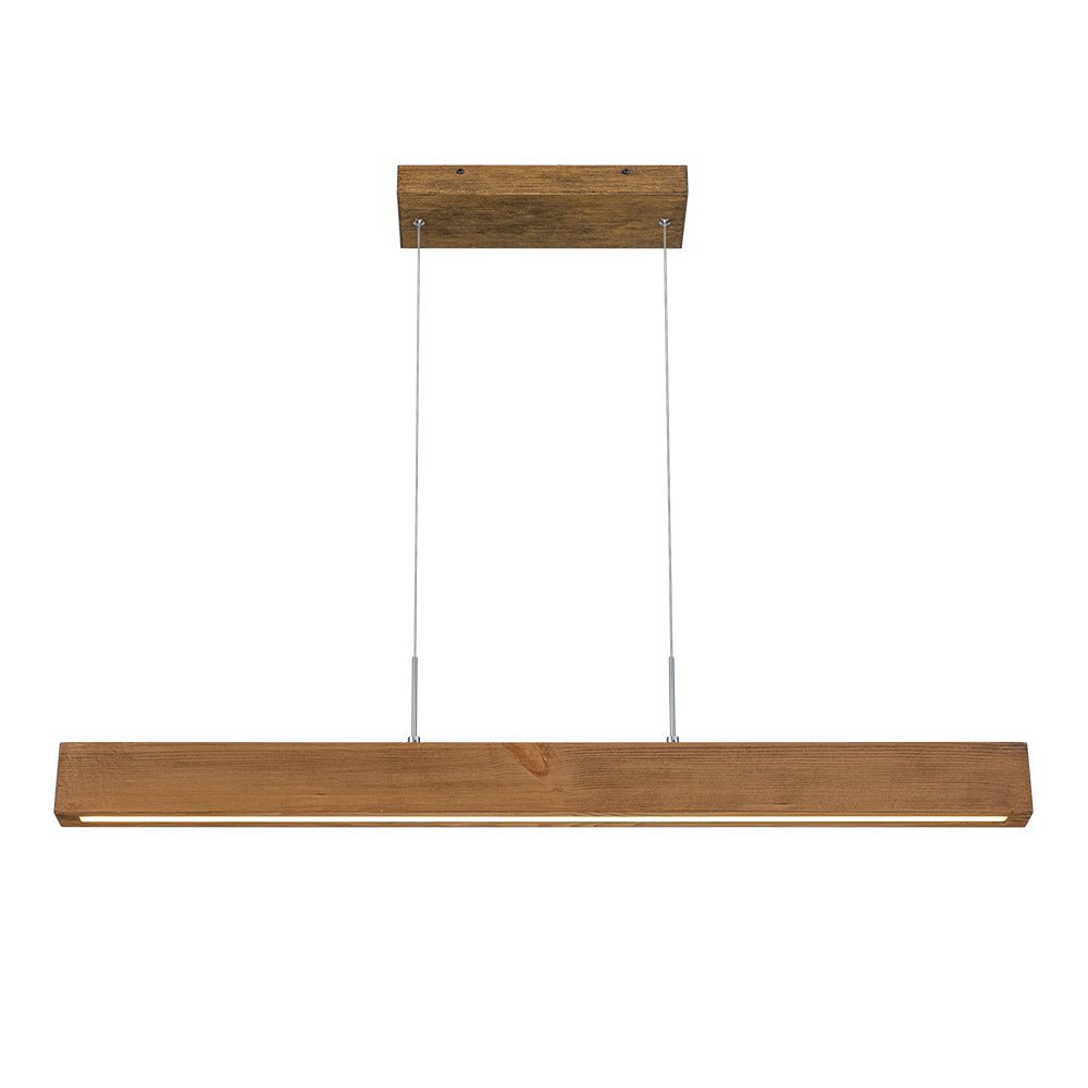 Pendantlightie-Modern Farmhouse Wood Linear Led Pendant-Pendants-Walnut-
