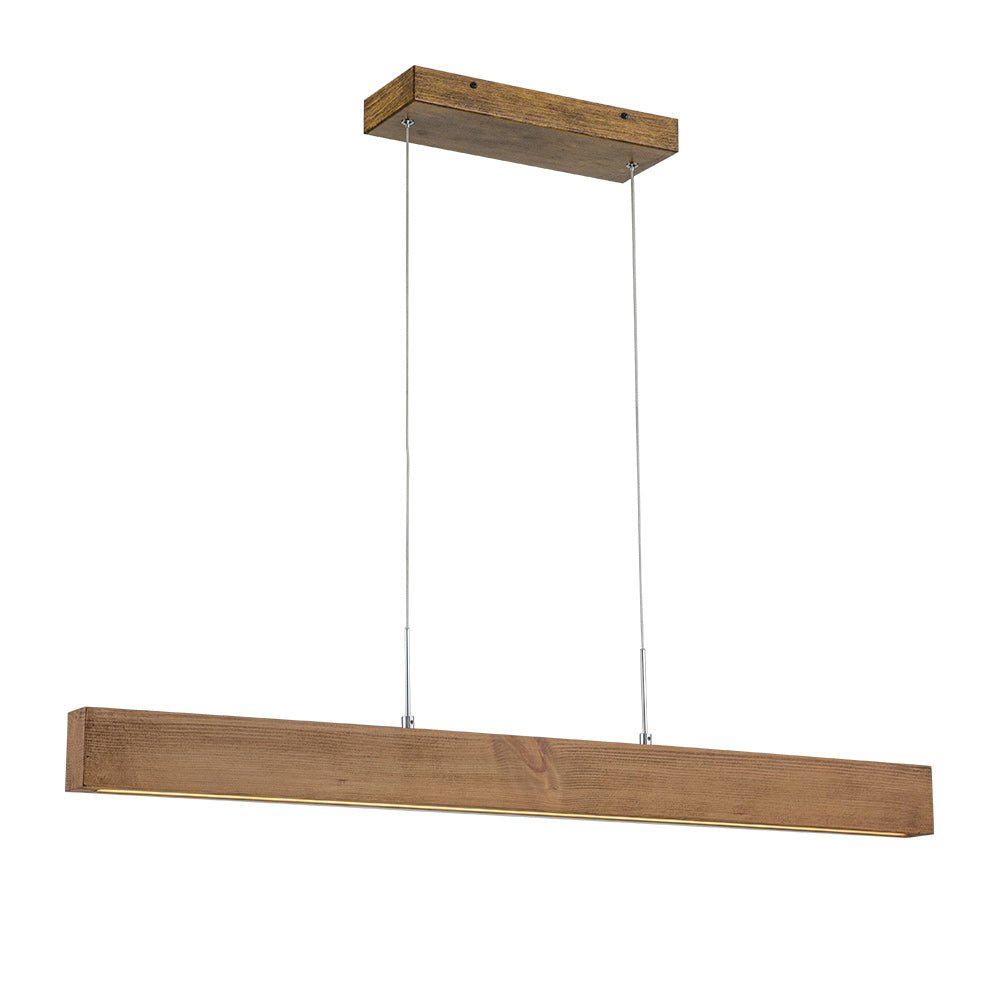 Pendantlightie-Modern Farmhouse Wood Linear Led Pendant-Pendants-Walnut-