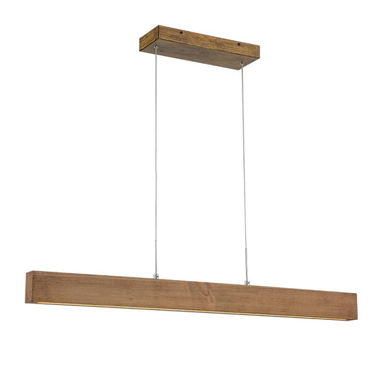 Pendantlightie-Modern Farmhouse Wood Linear Led Pendant-Pendants-Walnut-