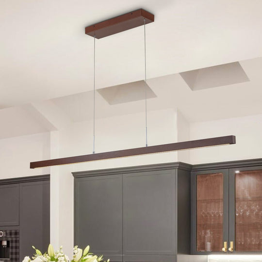 Pendantlightie-Modern Farmhouse Wood Linear Led Pendant-Pendants-Walnut-