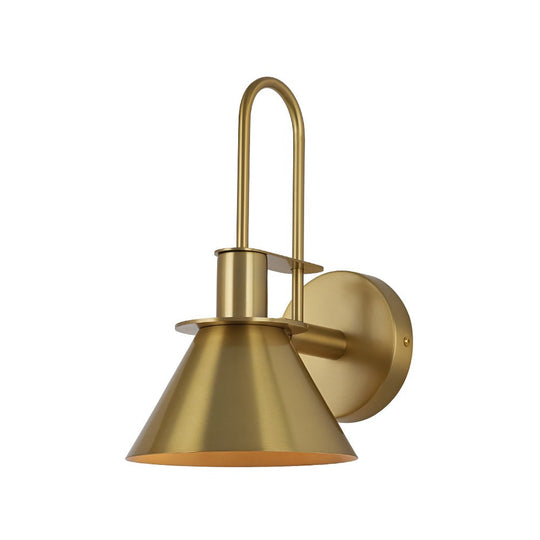 Pendantlightie - Modern Industrial 1 - Light Cone Wall Light For Bedside - Wall Light - Brass -