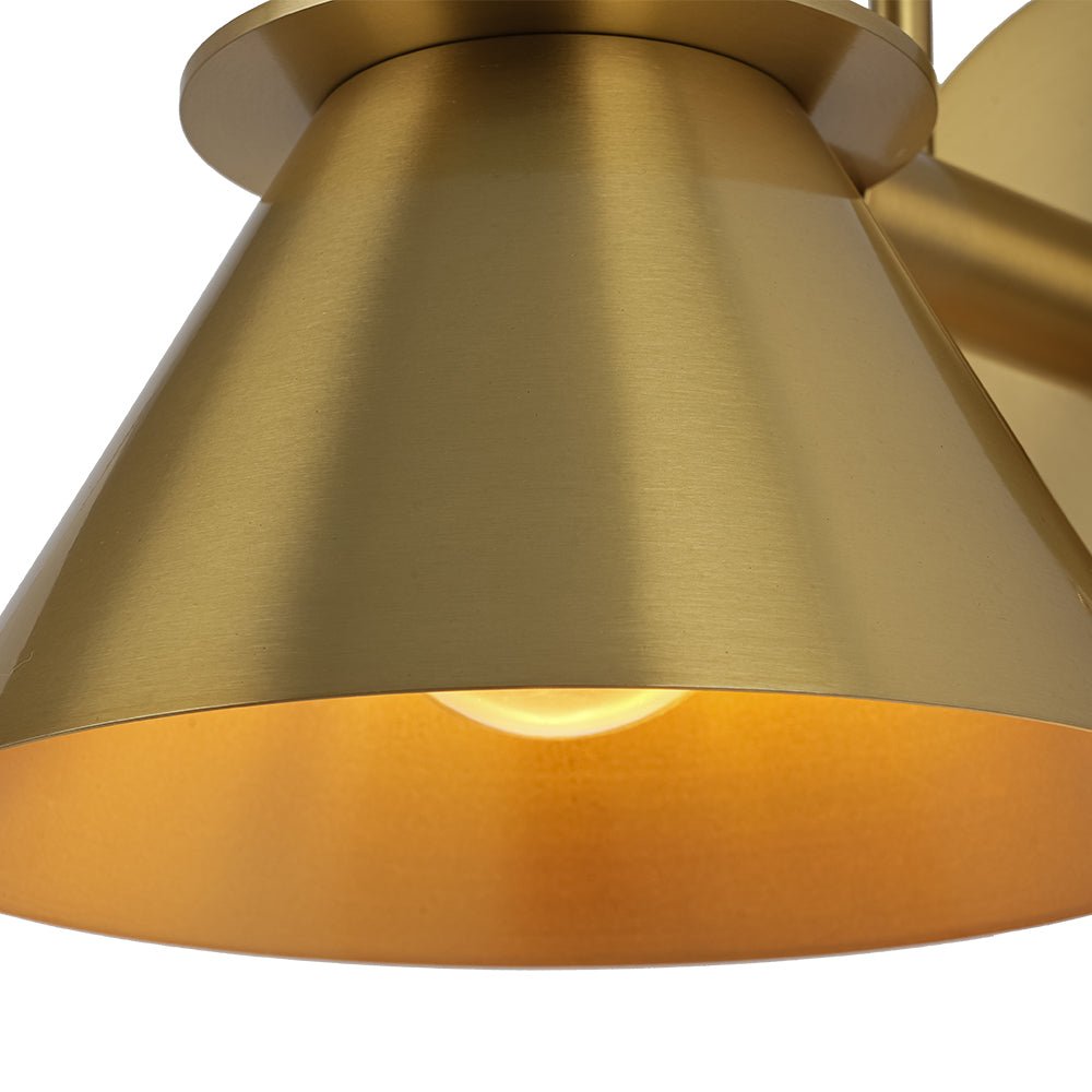 Pendantlightie - Modern Industrial 1 - Light Cone Wall Light For Bedside - Wall Light - Brass -