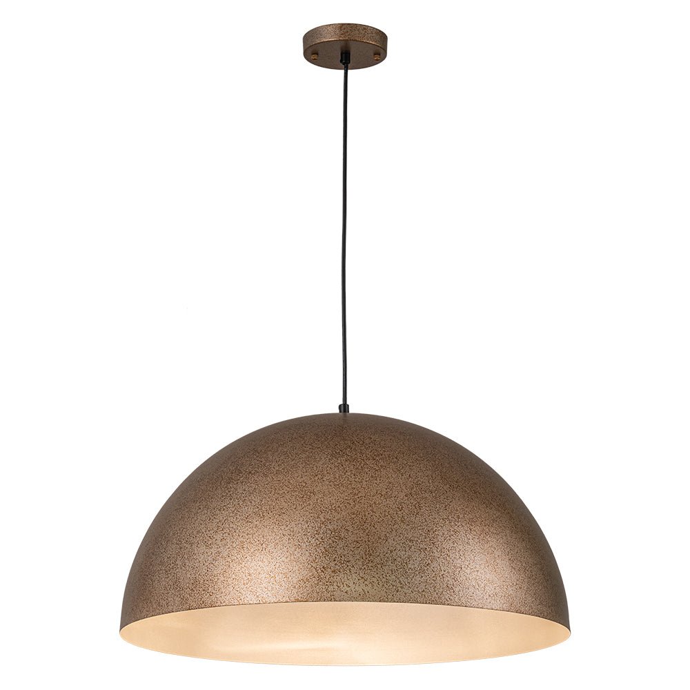 Pendantlightie-Modern Industrial 1-Light Metal Dome Pendant Light For Dining Area-Pendants-23.6 in (60 cm)-