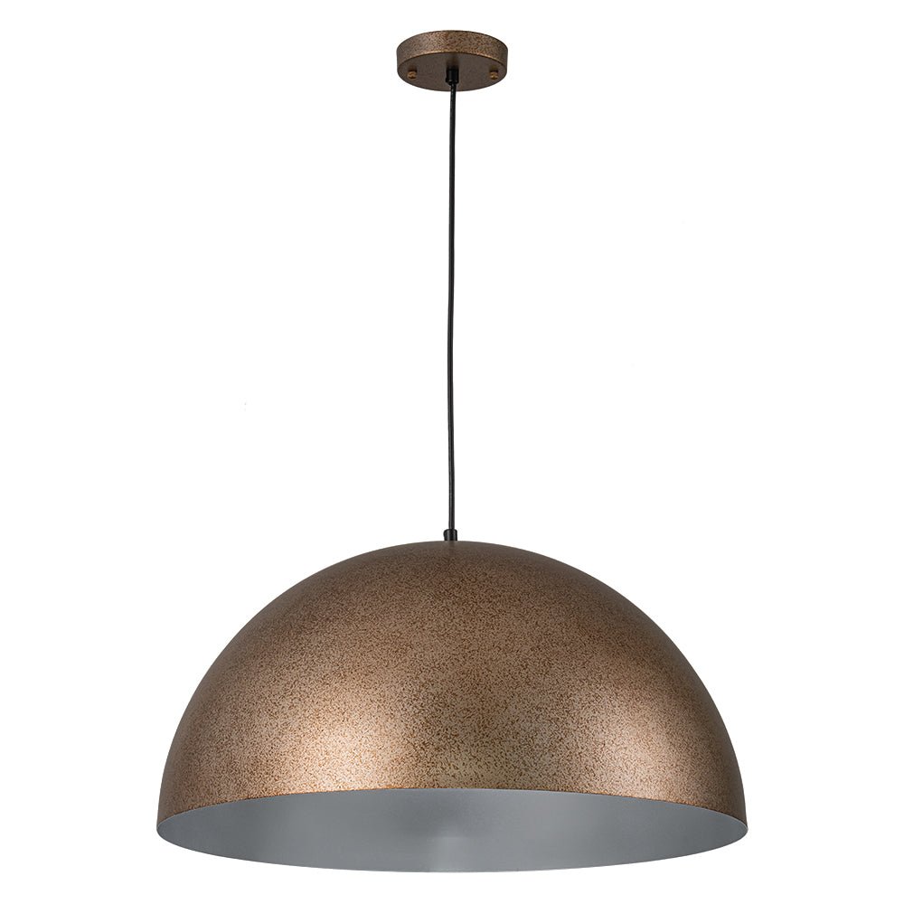 Pendantlightie-Modern Industrial 1-Light Metal Dome Pendant Light For Dining Area-Pendants-23.6 in (60 cm)-