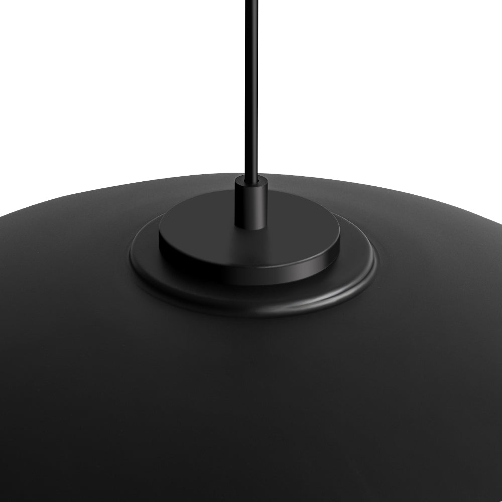 Pendantlightie - Modern Industrial 1 - Light Metal Large Dome Pendant Light - Pendants - Black -
