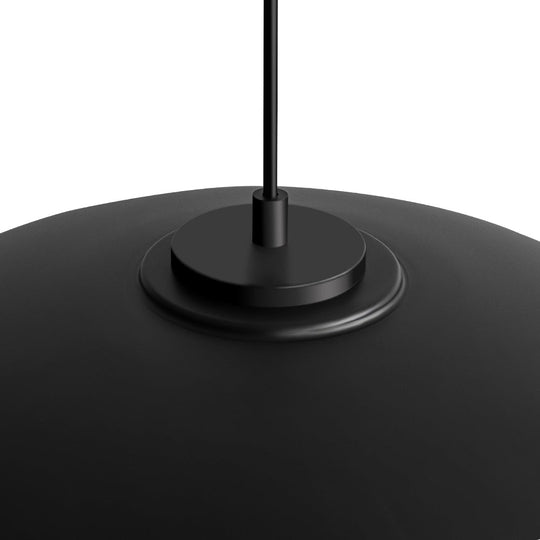 Pendantlightie - Modern Industrial 1 - Light Metal Large Dome Pendant Light - Pendants - Black -