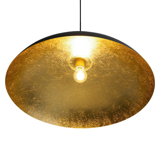 Pendantlightie - Modern Industrial 1 - Light Metal Large Dome Pendant Light - Pendants - Black -