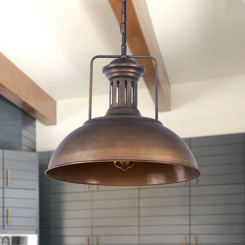 Pendantlightie - Modern Industrial 1 - Light Metal Single Dome Pendant Light - Pendants - Bronze -