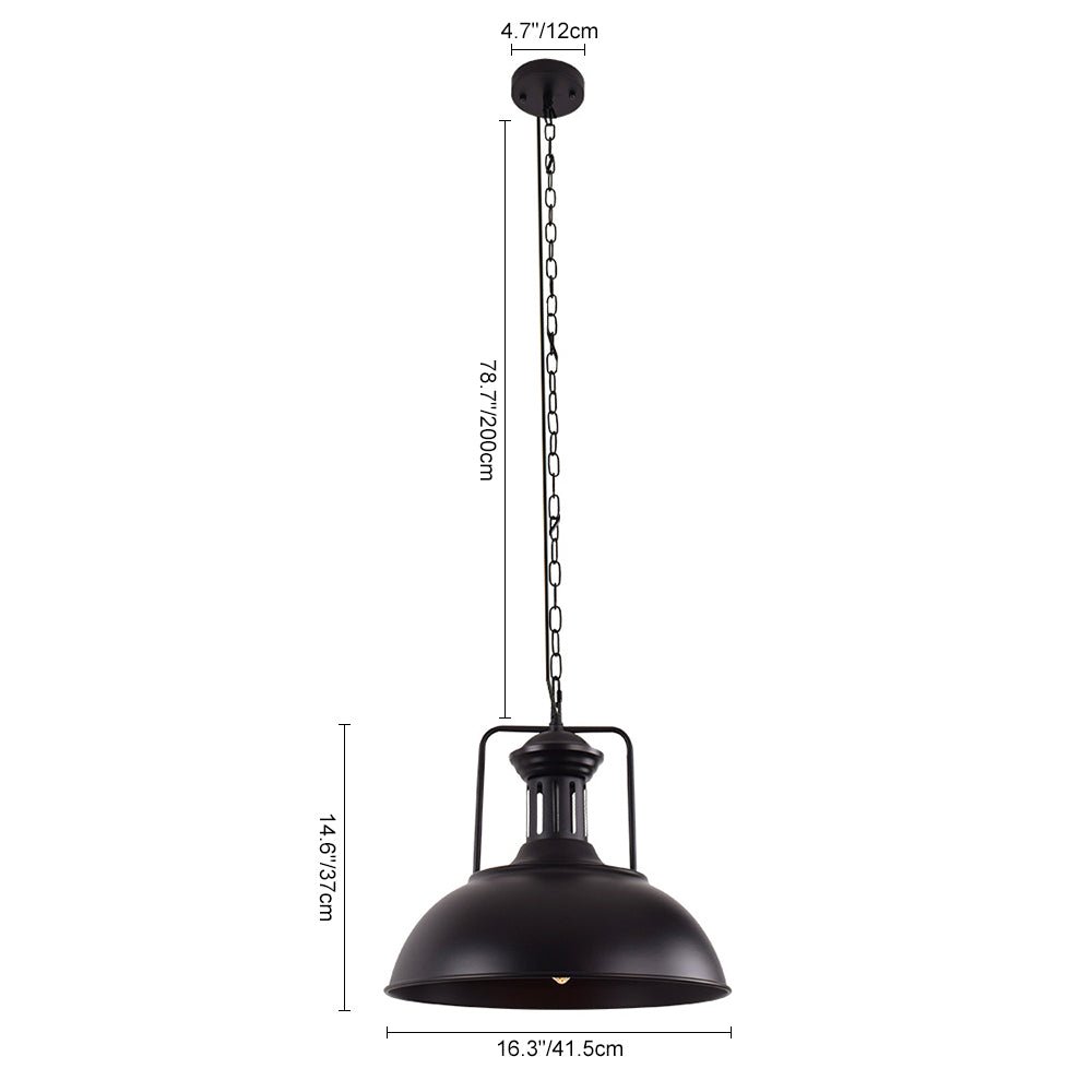 Pendantlightie - Modern Industrial 1 - Light Metal Single Dome Pendant Light - Pendants - Gold -