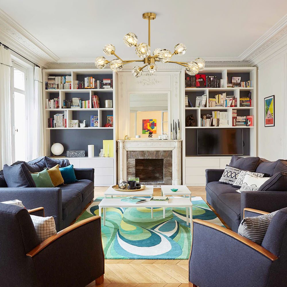 Pendantlightie - Modern Luxury 12 - Light Sputnik Crystal Chandelier - Chandeliers - Brass -