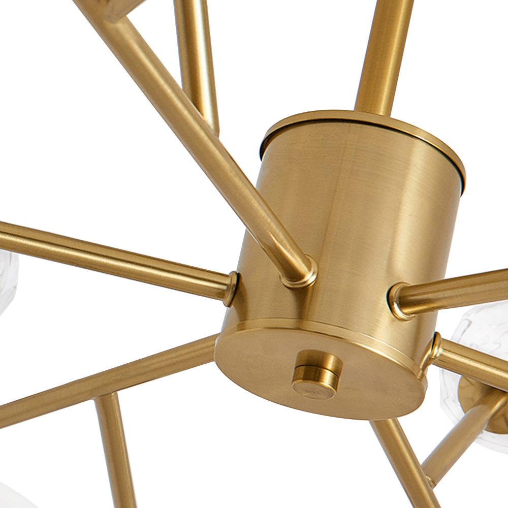Pendantlightie - Modern Luxury 12 - Light Sputnik Crystal Chandelier - Chandeliers - Brass -