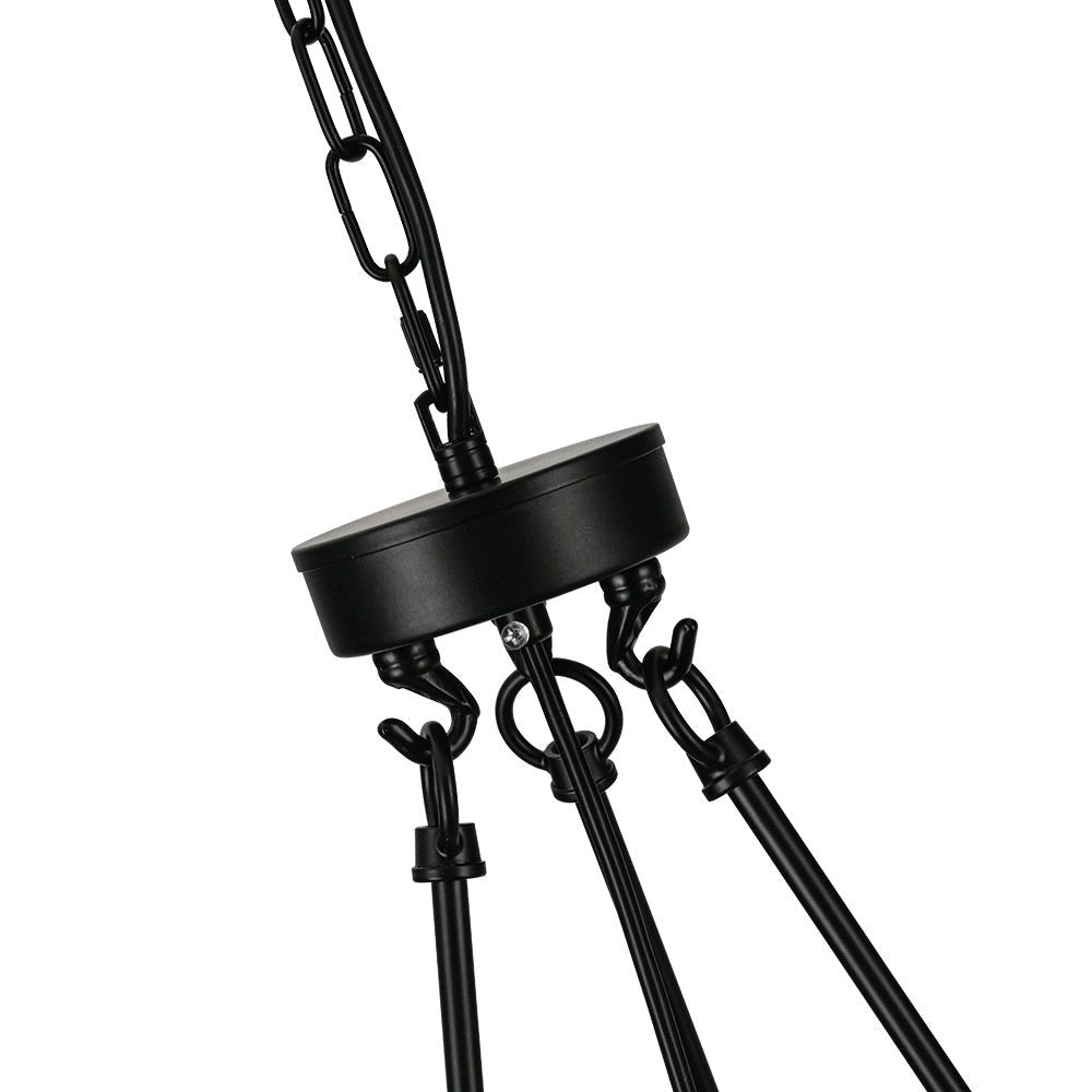 Pendantlightie - Modern Luxury 6 - Light Crystal Drum Chandelier With Adjustable Rods - Chandeliers - Black -