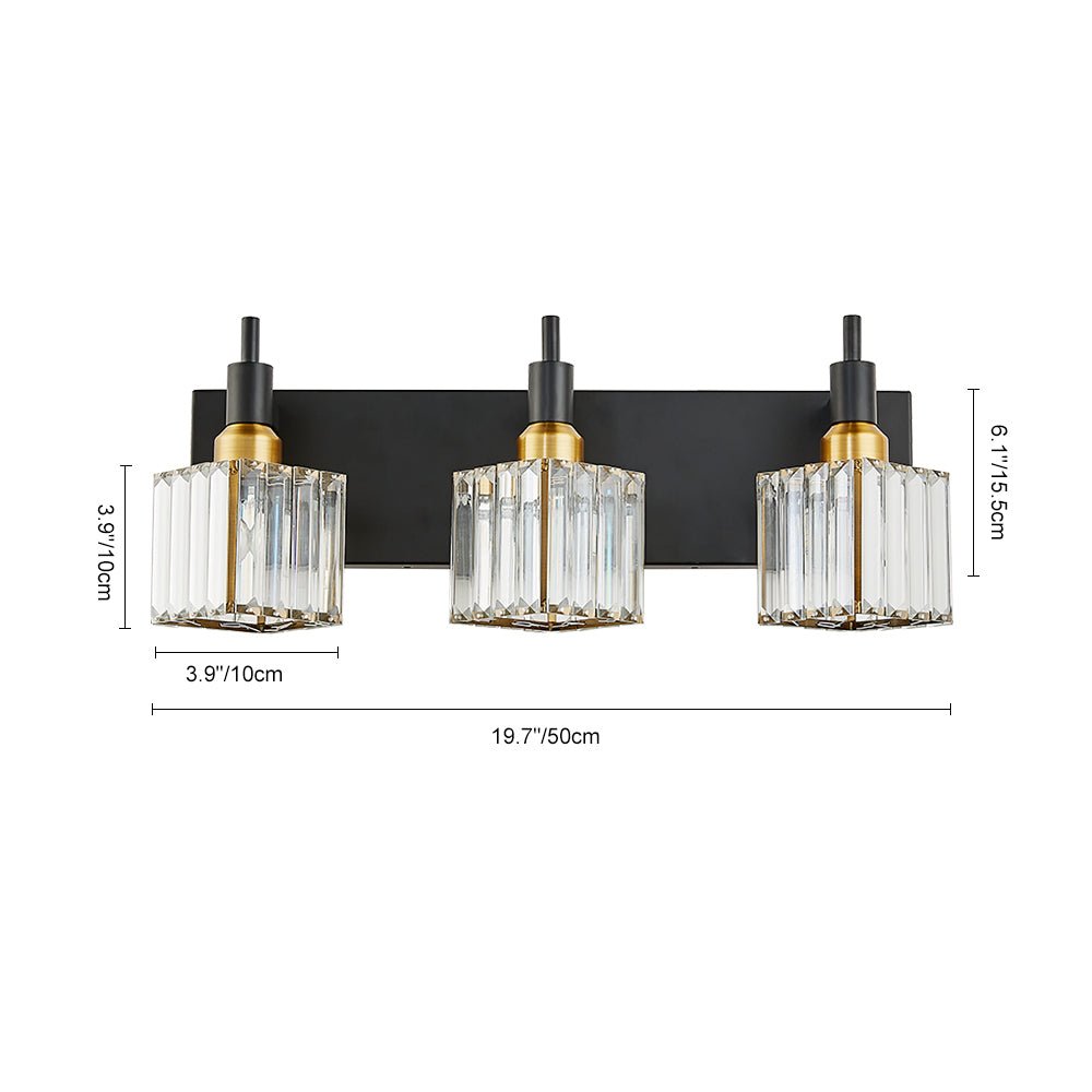 Pendantlightie-Modern Luxury Bathroom Crystal Wall Light-Wall Light-Chrome-4Lt