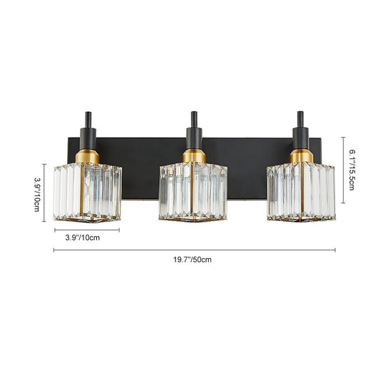 Pendantlightie-Modern Luxury Bathroom Crystal Wall Light-Wall Light-Chrome-4Lt