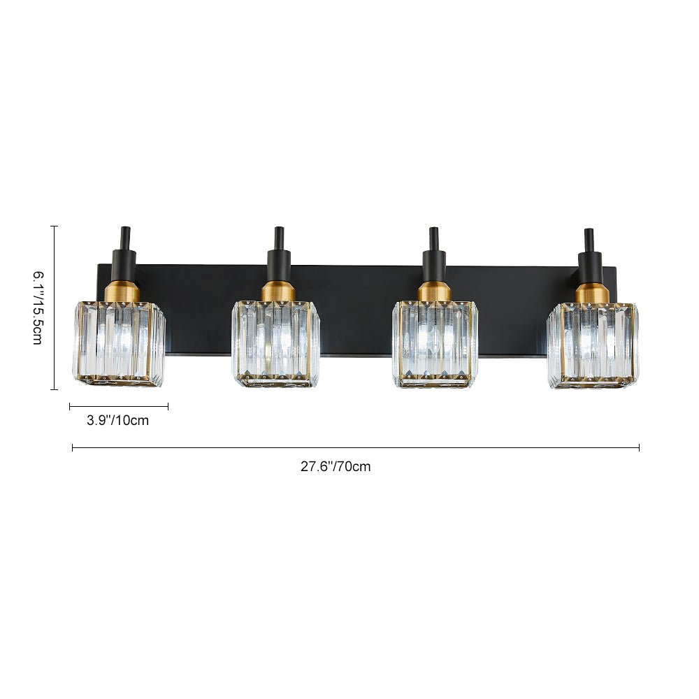 Pendantlightie-Modern Luxury Bathroom Crystal Wall Light-Wall Light-Chrome-4Lt