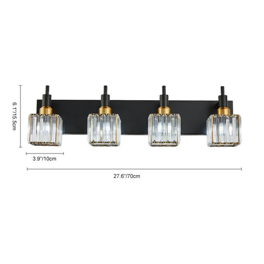 Pendantlightie-Modern Luxury Bathroom Crystal Wall Light-Wall Light-Chrome-4Lt