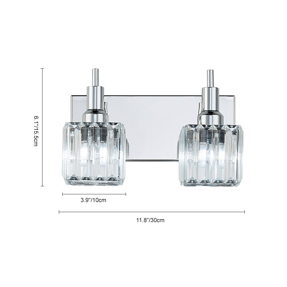 Pendantlightie-Modern Luxury Bathroom Crystal Wall Light-Wall Light-Chrome-4Lt