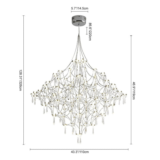 Pendantlightie - Modern Luxury Branch Firefly Star Led Crystal Chandelier - Chandeliers - Natural Light -