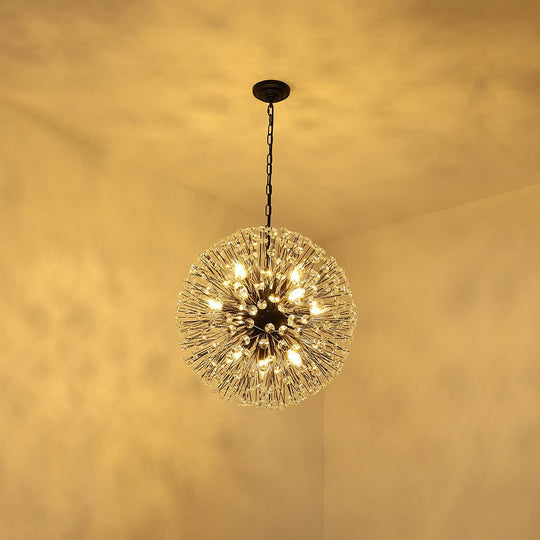 Pendantlightie - Modern Mid - Century 12 - Light Sputnik Crystal Firework Globe Chandelier - Chandeliers - Gold -