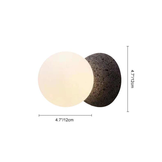 Pendantlightie - Modern Minimalist 1 - Light Frosted Glass Mini Globe Wall Light - Wall Light - Black -