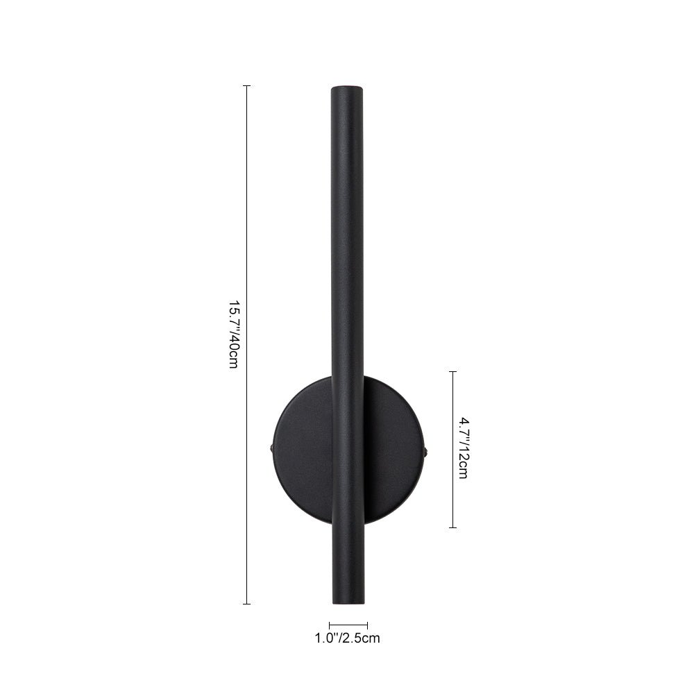 Pendantlightie - Modern Minimalist 1 - Light Linear Strip Led Wall Light - Wall Light - Black -