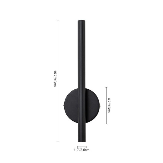 Pendantlightie - Modern Minimalist 1 - Light Linear Strip Led Wall Light - Wall Light - Black -