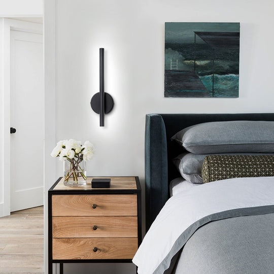 Pendantlightie - Modern Minimalist 1 - Light Linear Strip Led Wall Light - Wall Light - Black -