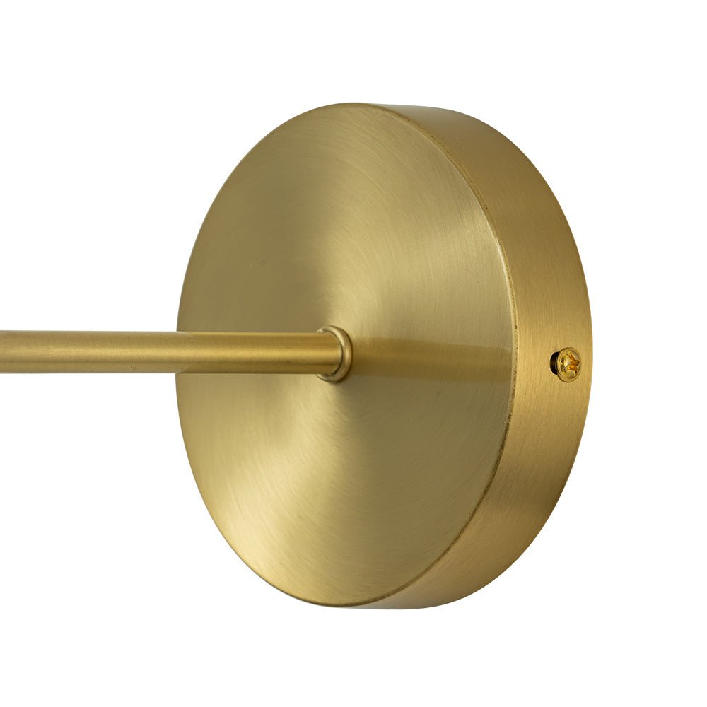 Pendantlightie - Modern Minimalist 1 - Light Milky Glass Globe Wall Light - Wall Light - Brass -