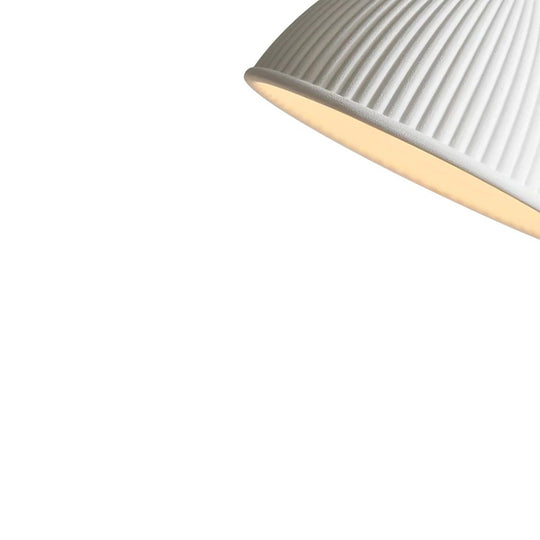 Pendantlightie-Modern Minimalist 1-Light Ribbed Resin Dome Pendant Light-Pendants-White-