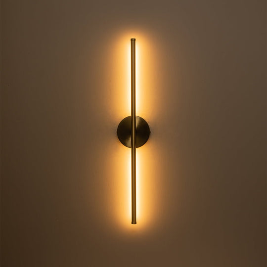 Pendantlightie - Modern Minimalist Strip Linear Led Wall Light - Wall Light - Black -