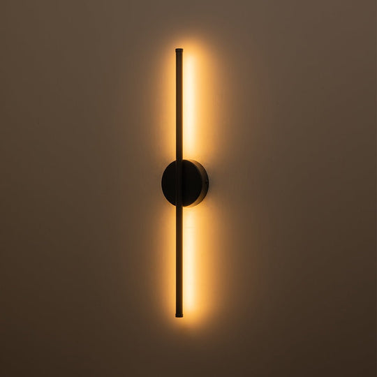 Pendantlightie - Modern Minimalist Strip Linear Led Wall Light - Wall Light - Black -