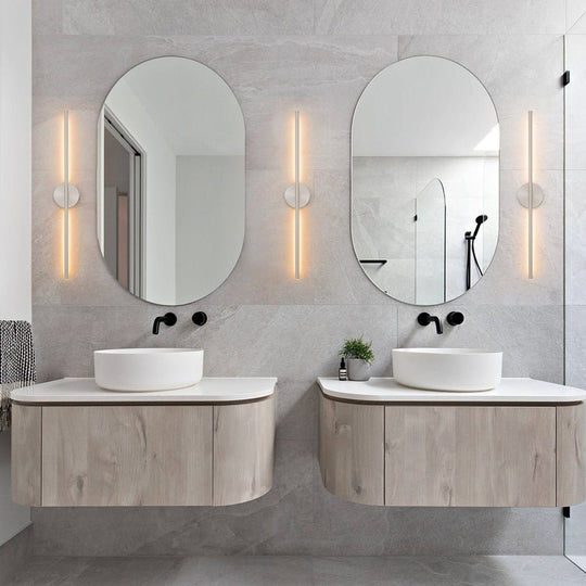 Pendantlightie - Modern Minimalist Strip Linear Led Wall Light - Wall Light - Nickel - 23.6 in (60 cm)