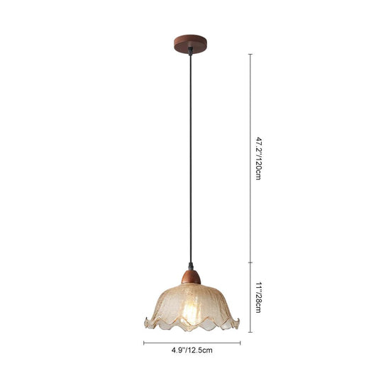 Pendantlightie - Modern Retro 1 - Light Flower Crackled Glass Pendant Light - Pendants - Small -