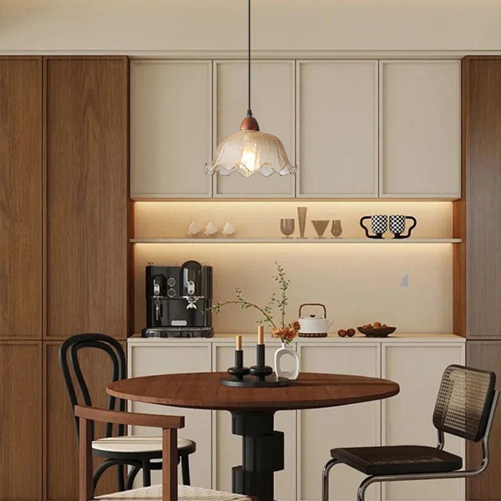 Pendantlightie - Modern Retro 1 - Light Flower Crackled Glass Pendant Light - Pendants - Small -