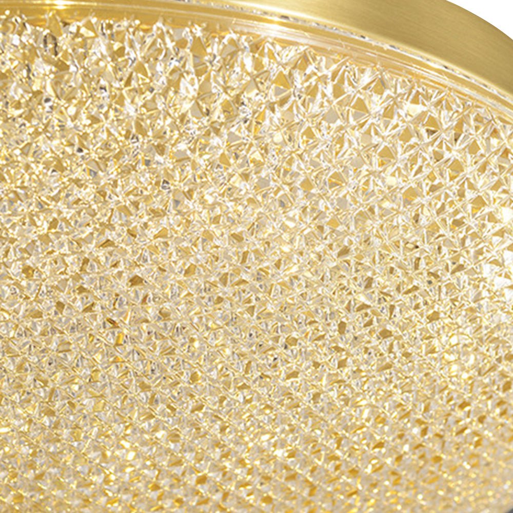 Pendantlightie-Modern Sparking Three-Color Dimmable Led Bowl Flush Mount Ceiling Light-Flush Mount-Brass-