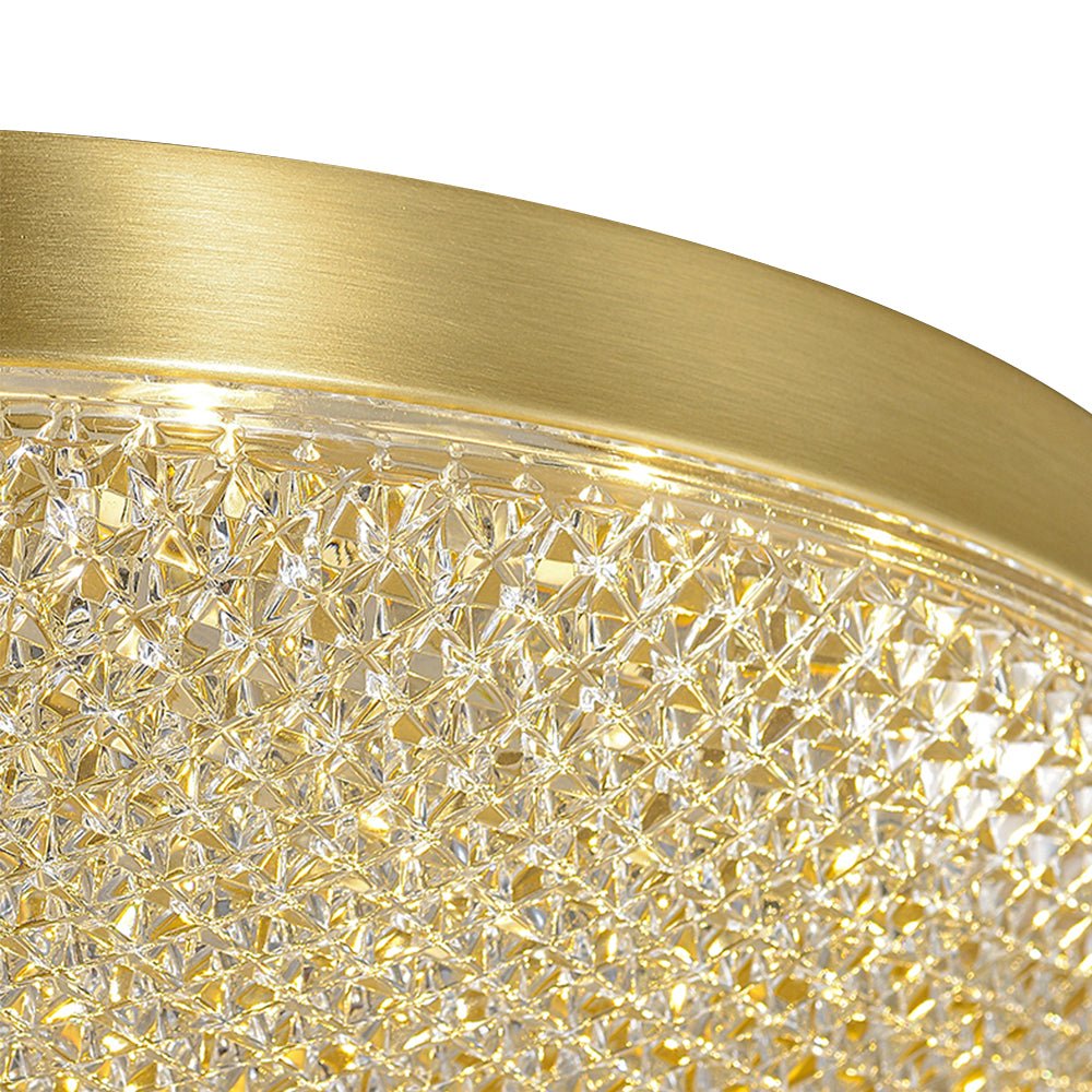 Pendantlightie-Modern Sparking Three-Color Dimmable Led Bowl Flush Mount Ceiling Light-Flush Mount-Brass-