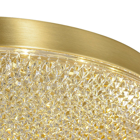 Pendantlightie-Modern Sparking Three-Color Dimmable Led Bowl Flush Mount Ceiling Light-Flush Mount-Brass-