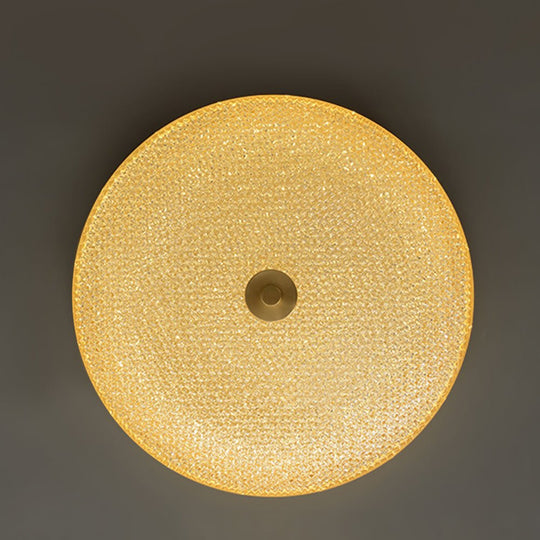 Pendantlightie-Modern Sparking Three-Color Dimmable Led Bowl Flush Mount Ceiling Light-Flush Mount-Brass-