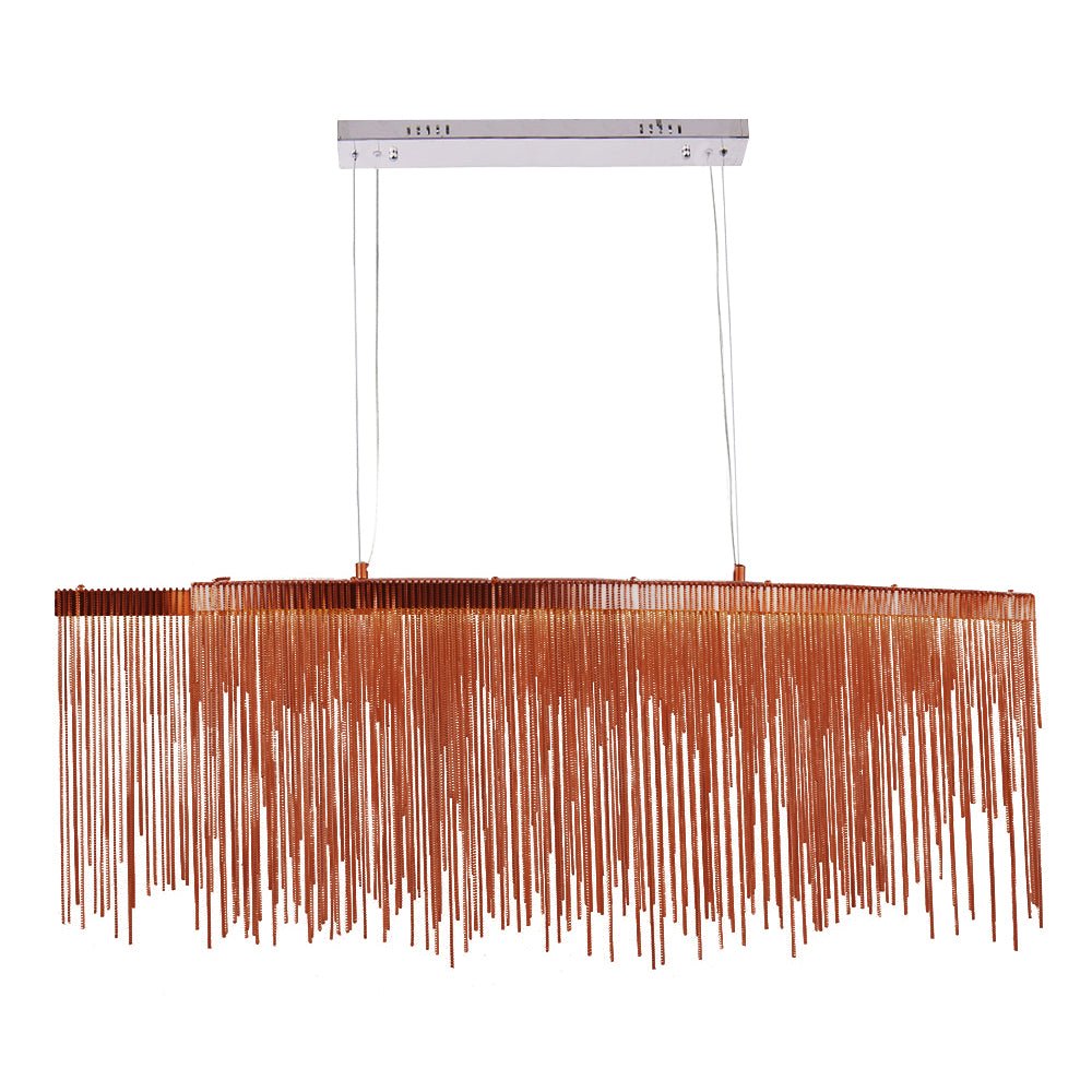Pendantlightie - Modern Style Led Chain Fringe Chandelier - Chandeliers - Rose Gold - Warm White