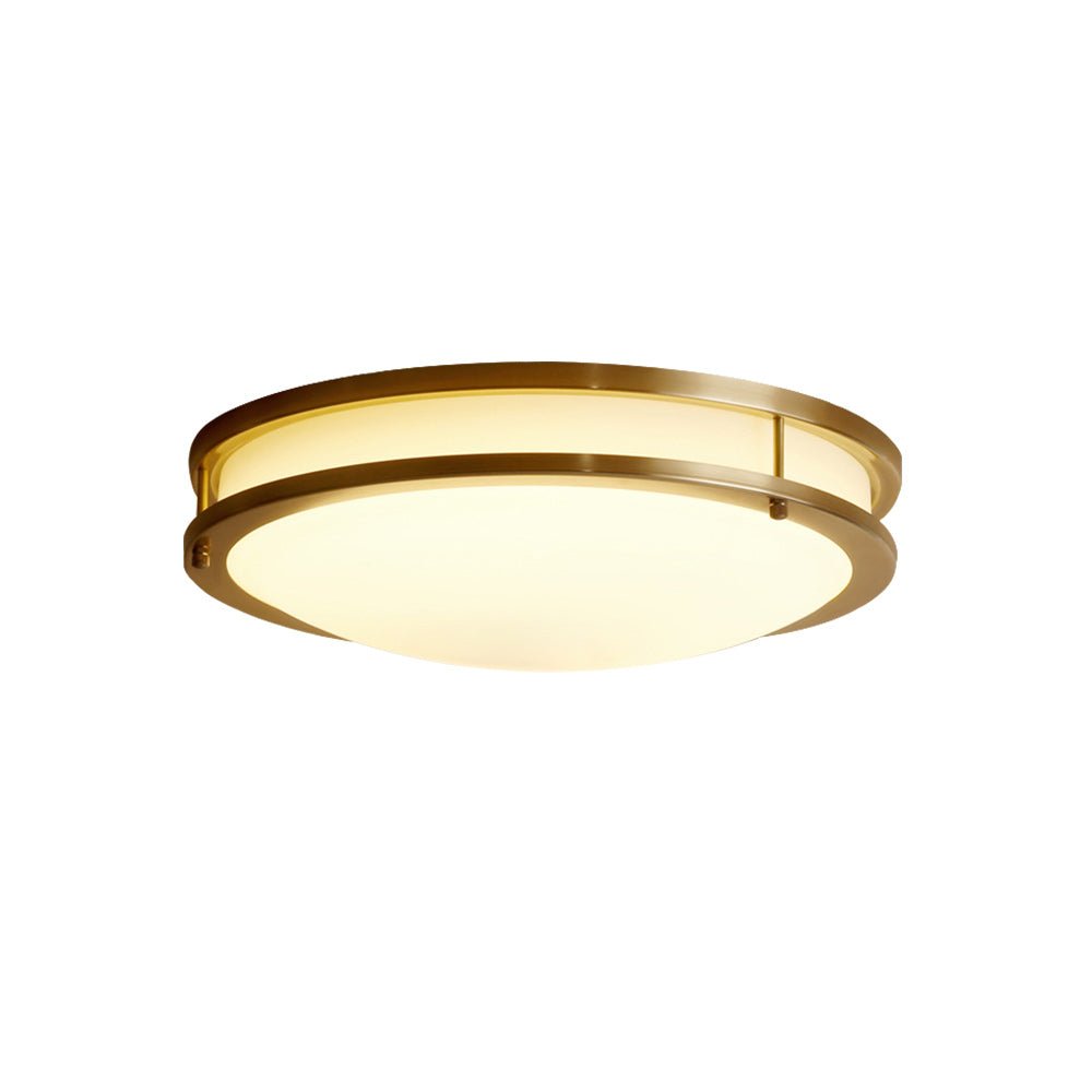 Pendantlightie-Modern Three-Color Dimmable Led Bowl Flush Mount Ceiling Light-Flush Mount-Brass-