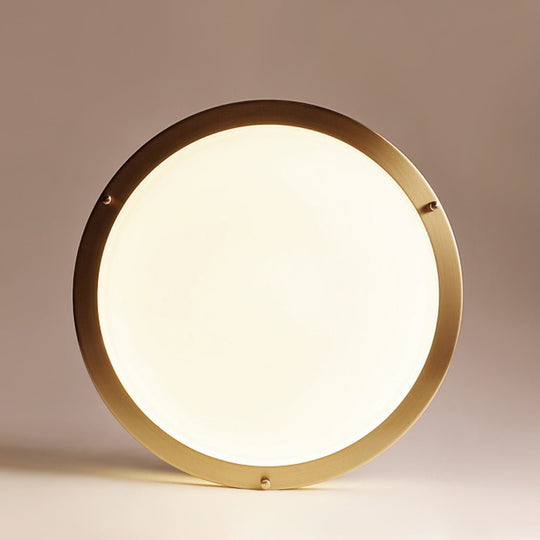 Pendantlightie-Modern Three-Color Dimmable Led Bowl Flush Mount Ceiling Light-Flush Mount-Brass-