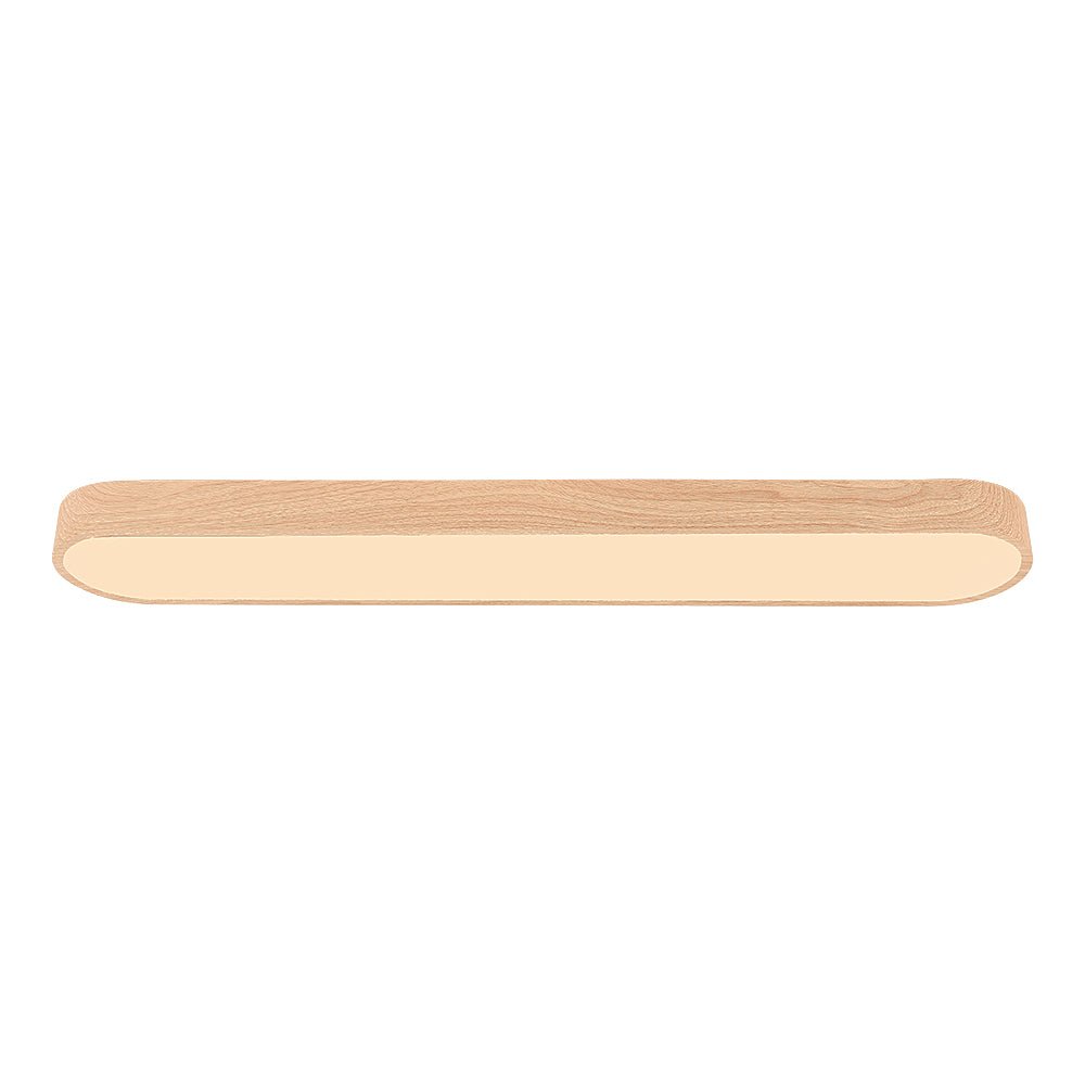 Pendantlightie - Nordic 1 - Light Oval Shape Led Ceiling Flush Mount With Wood Accent - Flush Mount - Cool White Light - Dark Brown