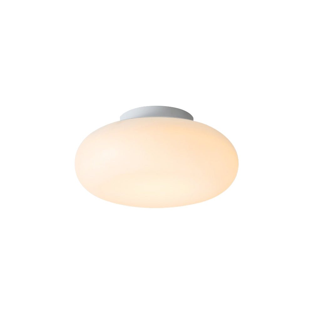 Pendantlightie - Nordic Cream Mushroom Three - Color Dimmable LED Semi Ceiling Light - Semi Flush Mount - Large -