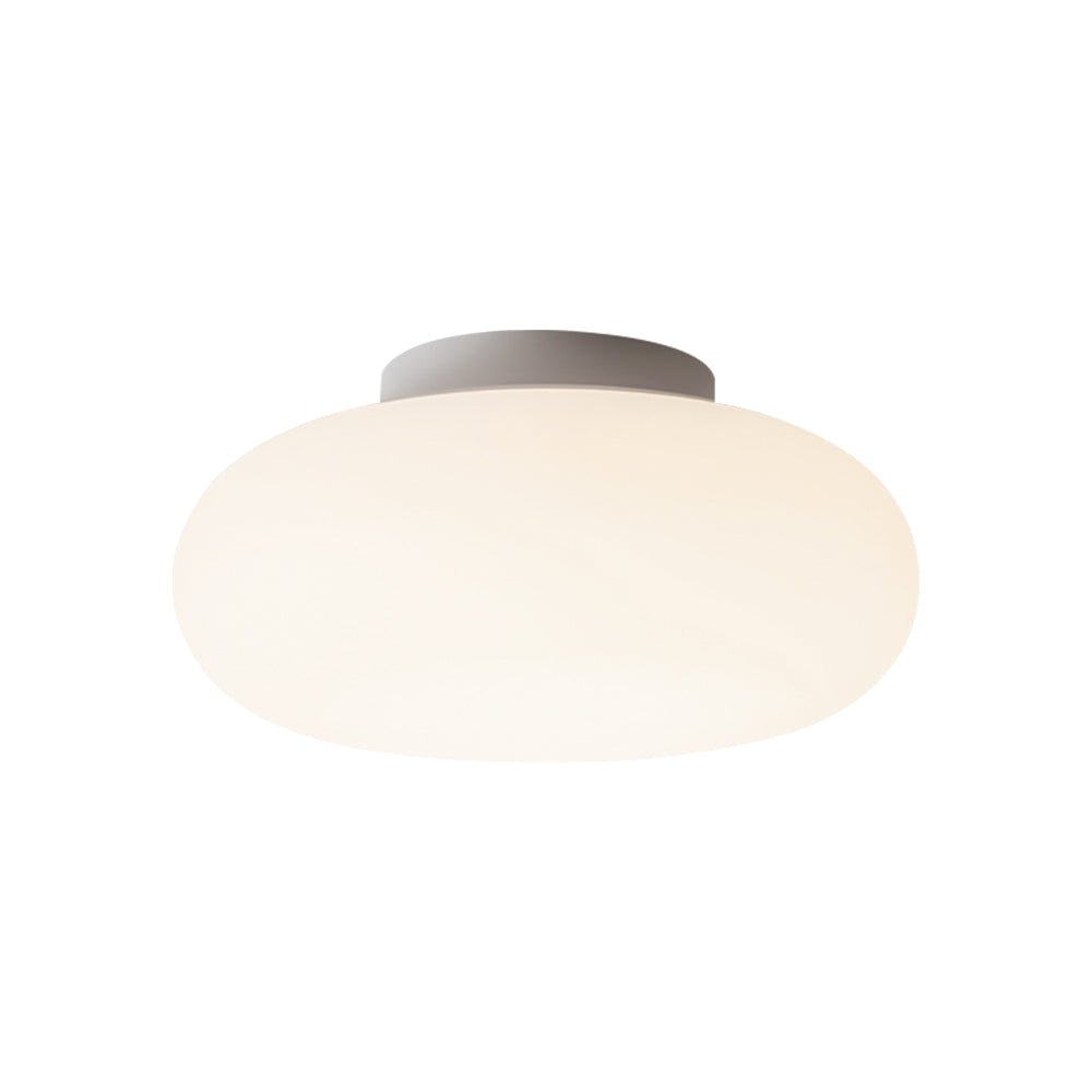 Pendantlightie - Nordic Cream Mushroom Three - Color Dimmable LED Semi Ceiling Light - Semi Flush Mount - Large -